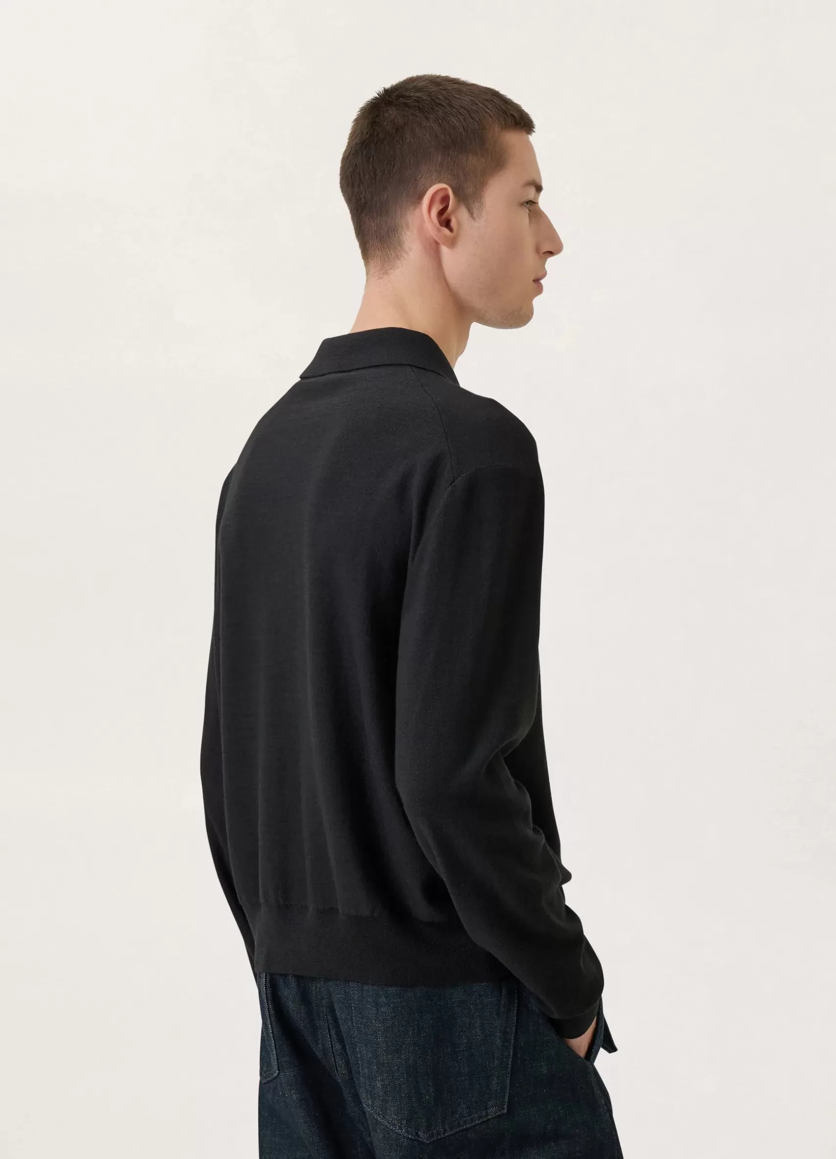 Convertible Collar Knit Shirt<LEMAIRE New