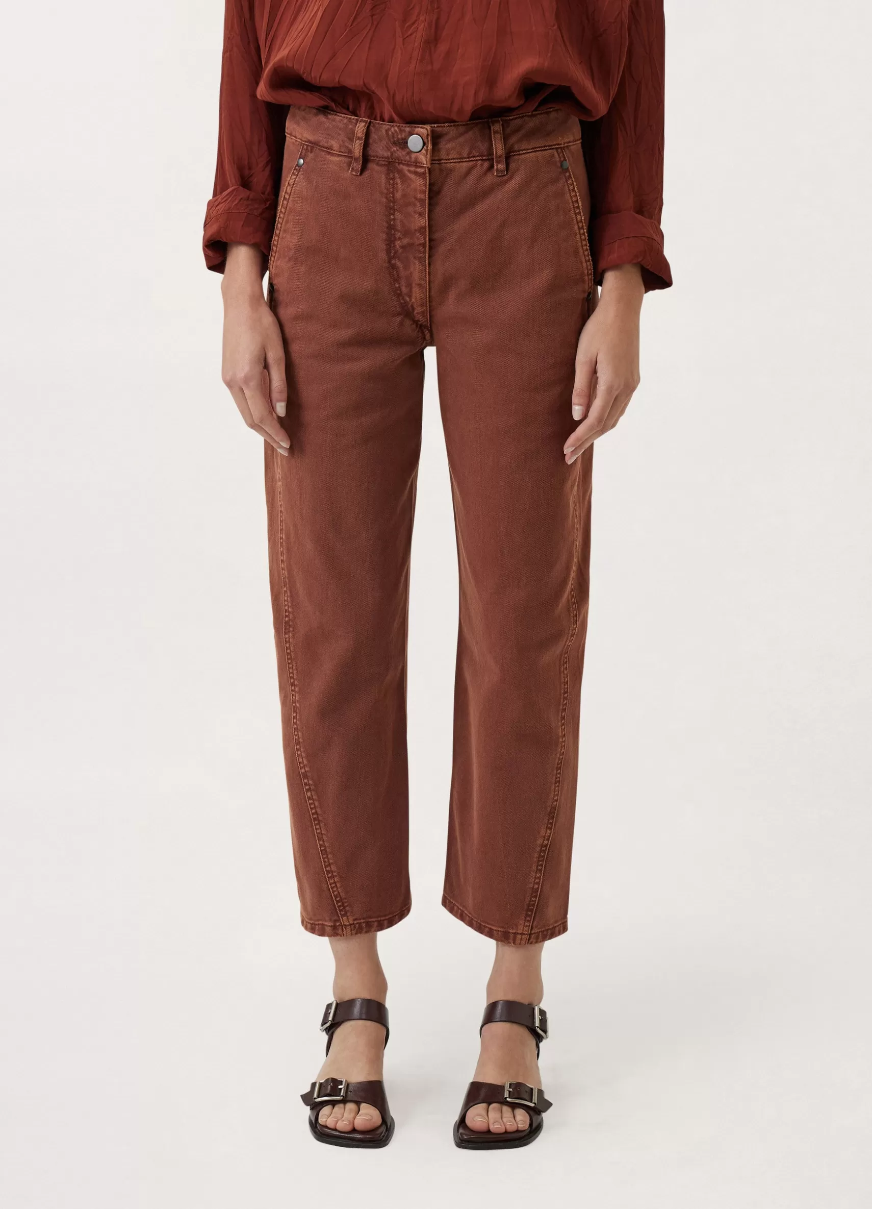 Denim Twisted Pants<LEMAIRE Sale