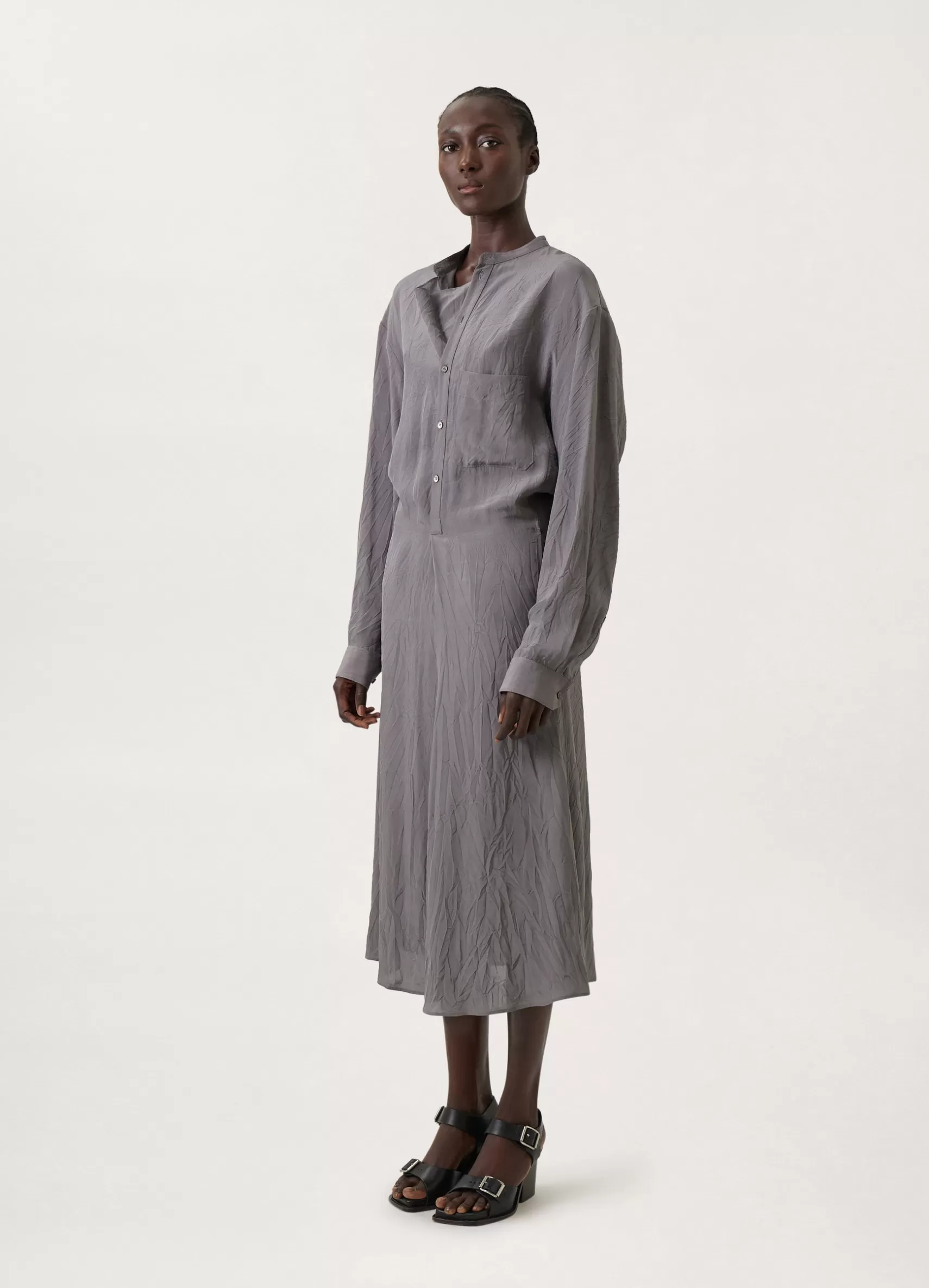 Gusset Collar Shirt Dress<LEMAIRE Store