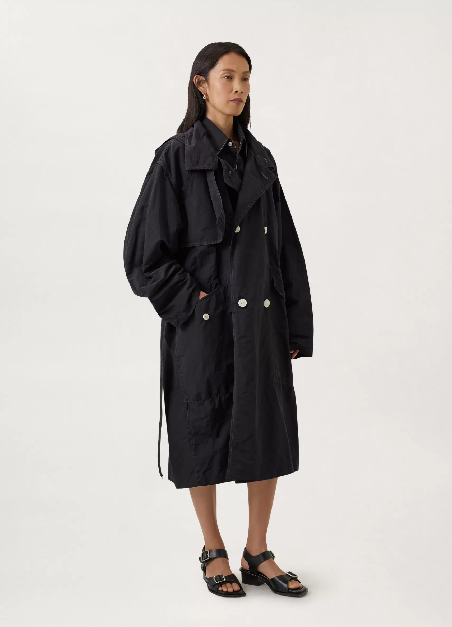 Hooded Double Breasted Parka<LEMAIRE Best