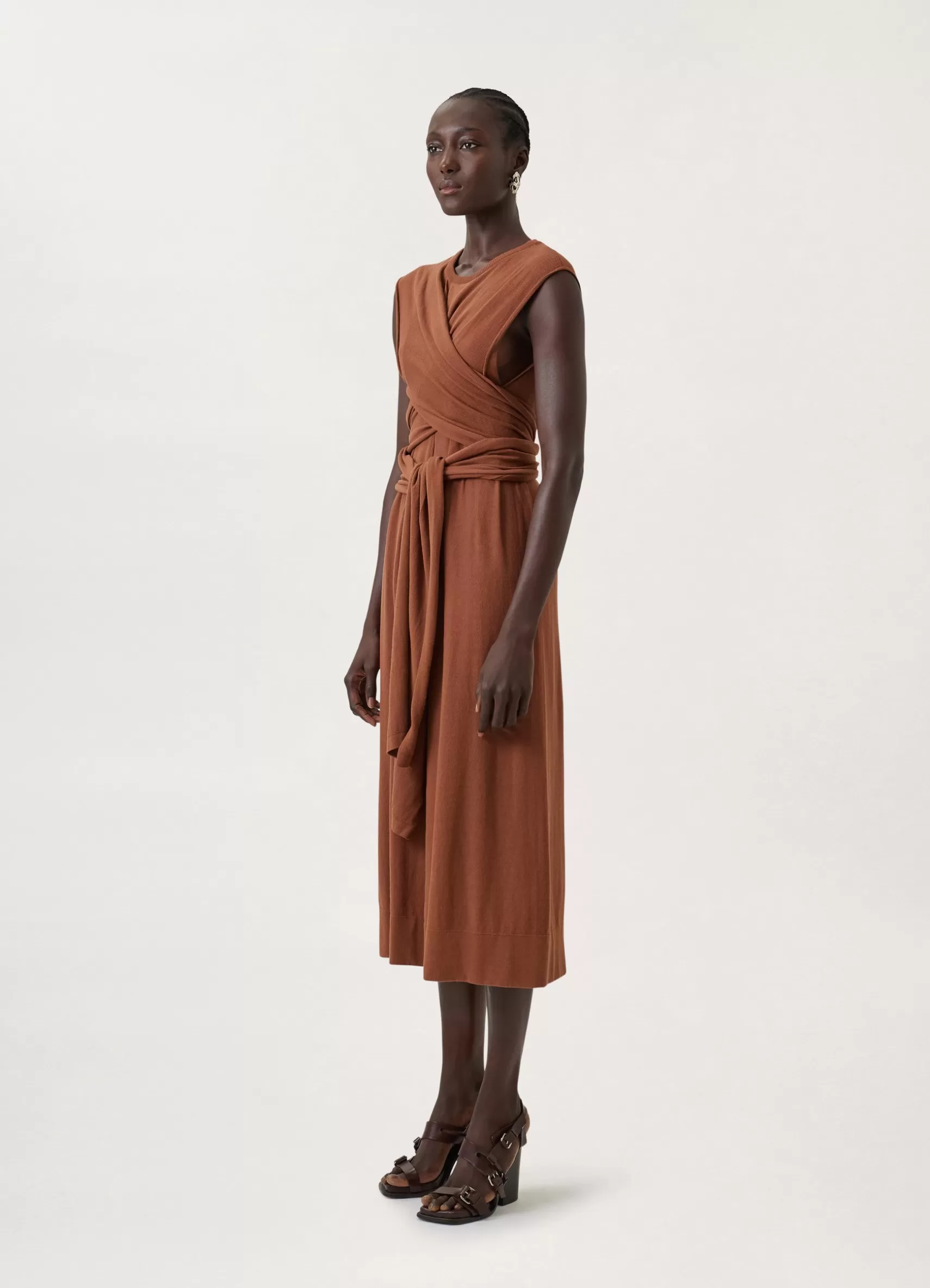 Knotted Sleeveless Dress<LEMAIRE Best