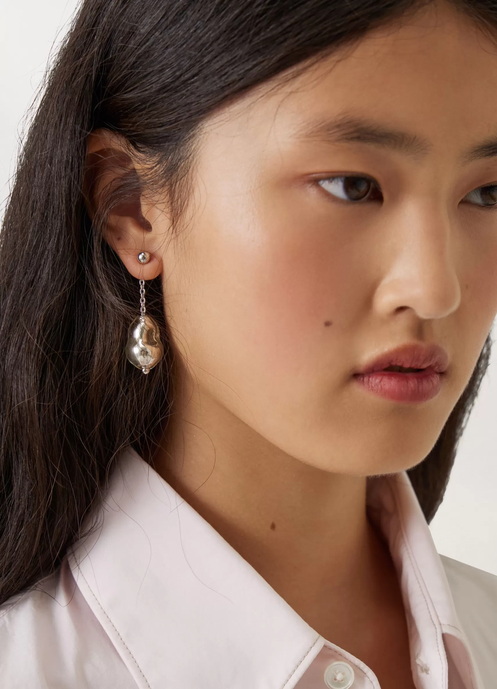 Pearl Asymmetrical Earrings<LEMAIRE Outlet