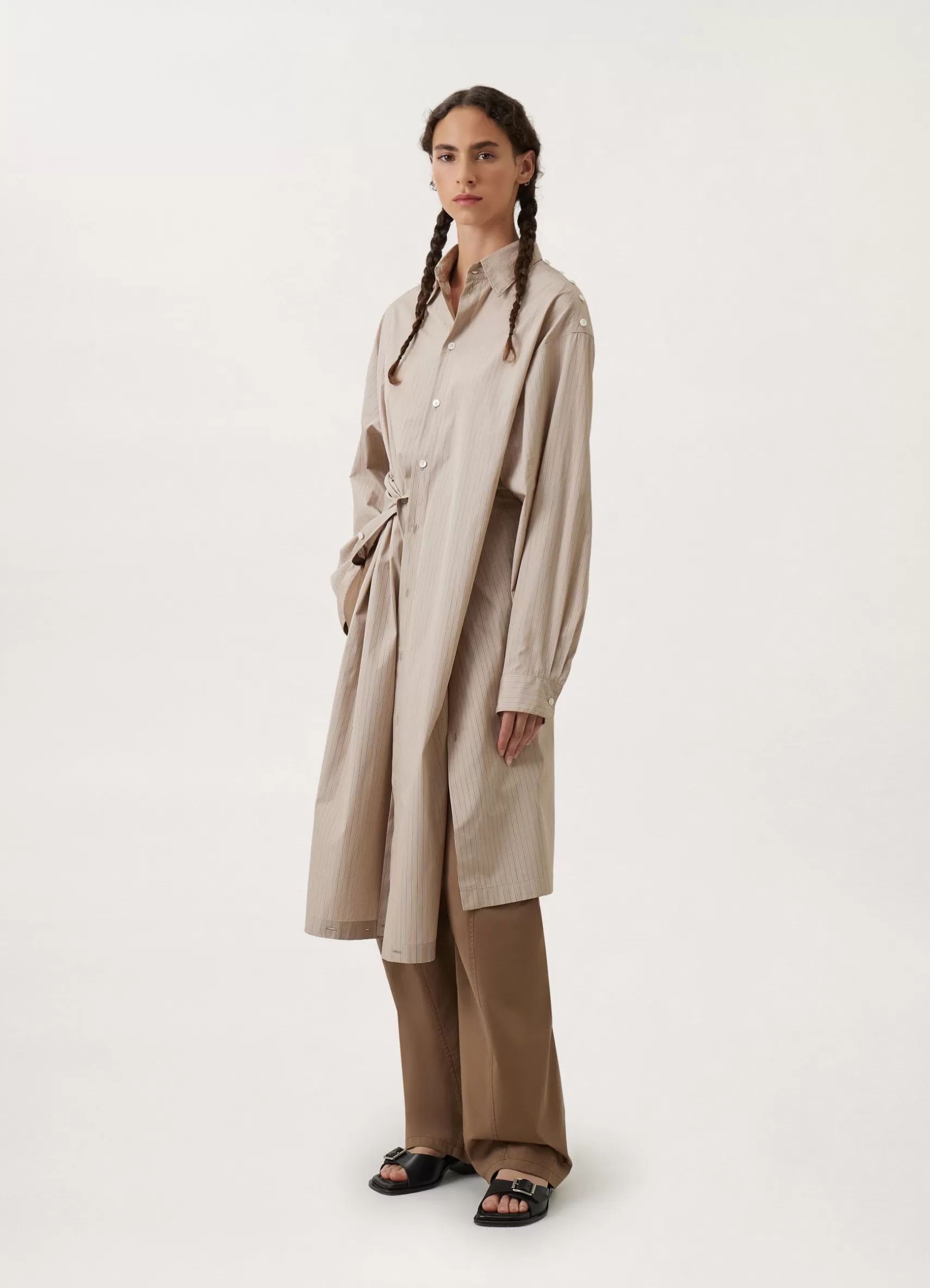 Playful Buttoned Shirt Dress<LEMAIRE Cheap